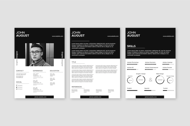 Free Vector | Minimalist cv template