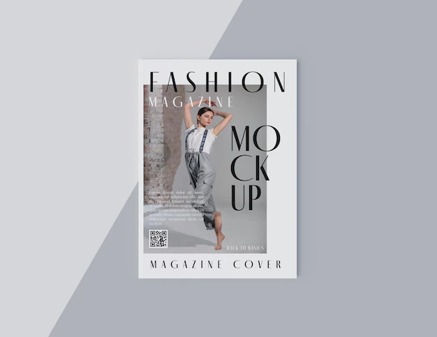 Free PSD | Top view on opened magazine design mockup