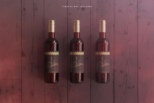 Free PSD | Wine bottle branding mockup