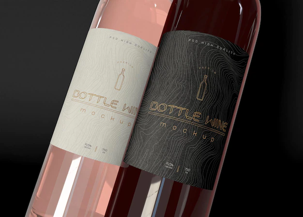 Free PSD | Wine bottle mockup