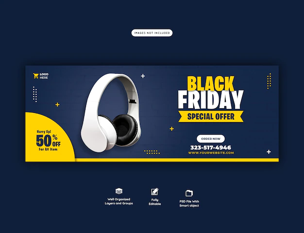 Free PSD | Black friday special offer facebook cover banner template