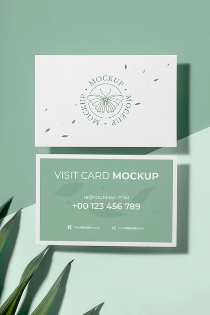 Free PSD | Pattern visit cards mockup