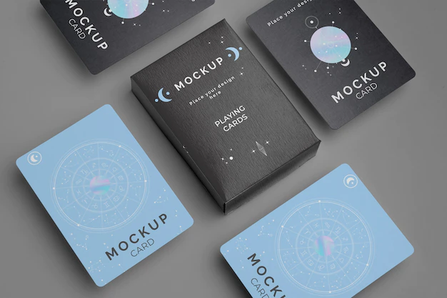 Free PSD | Close up on playing cards mockup