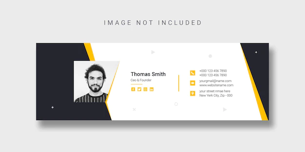 Free PSD | Email signature template design or facebook cover template
