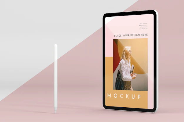 Free PSD | Modern tablet with screen mock-up