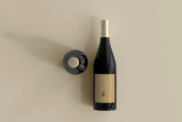 Free PSD | Wine bottle mockup