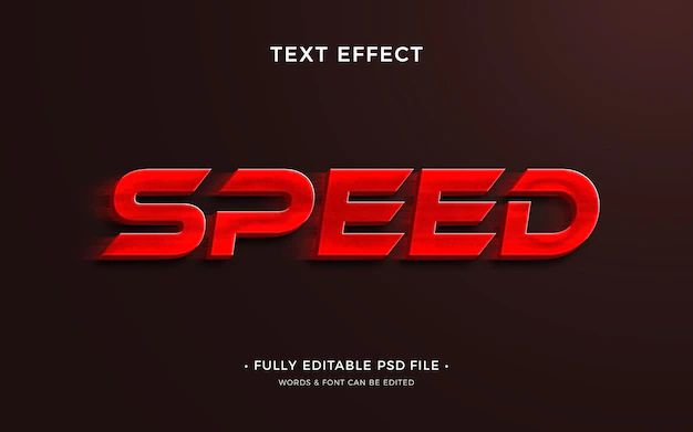 Free PSD | Speed text effect
