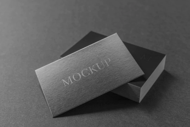 Free PSD | Dark business card mockup design