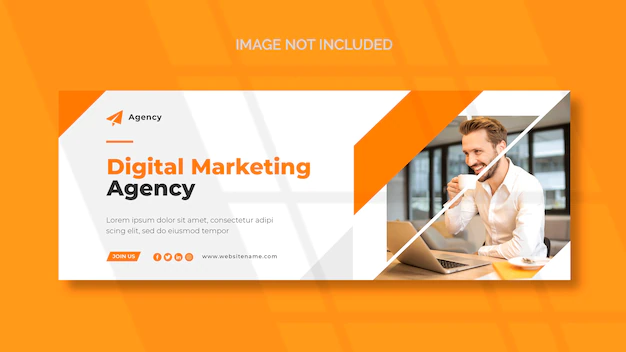 Free PSD | Digital marketing facebook cover page template