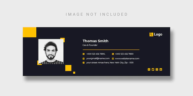 Free PSD | Email signature template design or facebook cover template