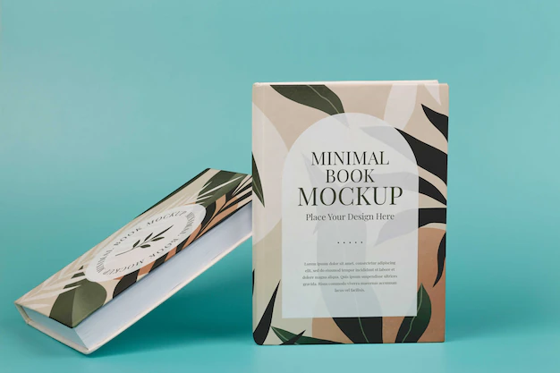 Free PSD | Book mockup with minimal design