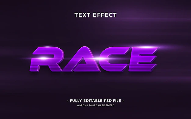 Free PSD | Race text effect