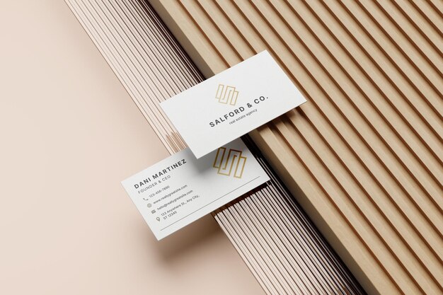 Free PSD | Minimal elegant business card mockup