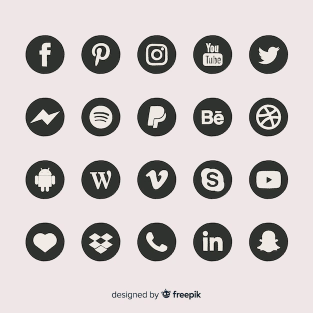 Free Vector | Social media logo collection