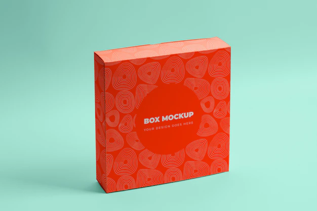 Free PSD | Box packaging mockup isolated