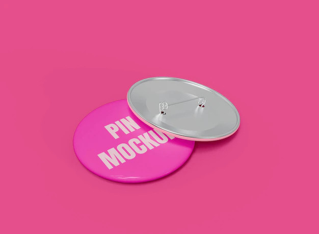 Free PSD | Pin mockup