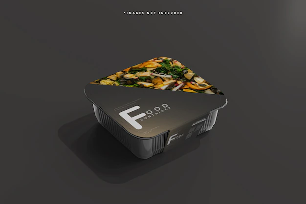 Free PSD | Medium size food container mockup