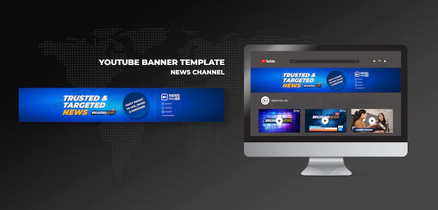 Free PSD | News channel youtube banner