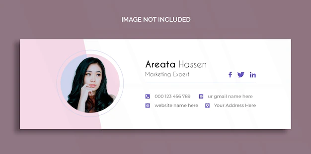 Free PSD | Email signature template design or personal social media cover template