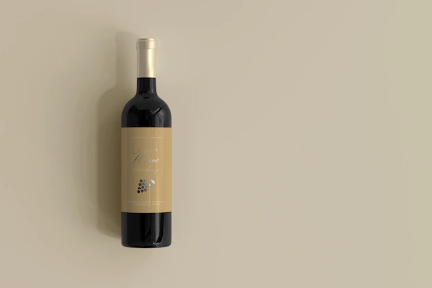 Free PSD | Wine bottle mockup