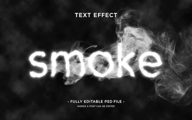 Free PSD | Smoke text effect