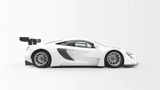 Free PSD | White sport car