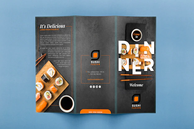 Free PSD | Restaurant menu concept mockup