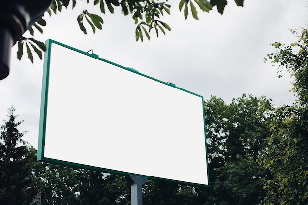 Free PSD | Empty billboard in the city