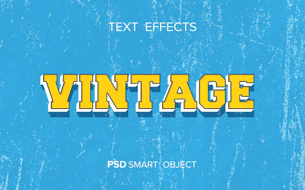 Free PSD | Retro style text effect