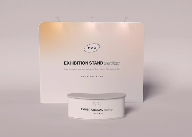 Free PSD | Exhibition stand mockup