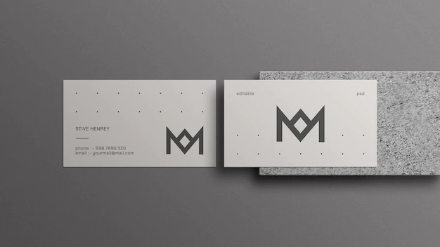 Free PSD | Minimal business card mockup