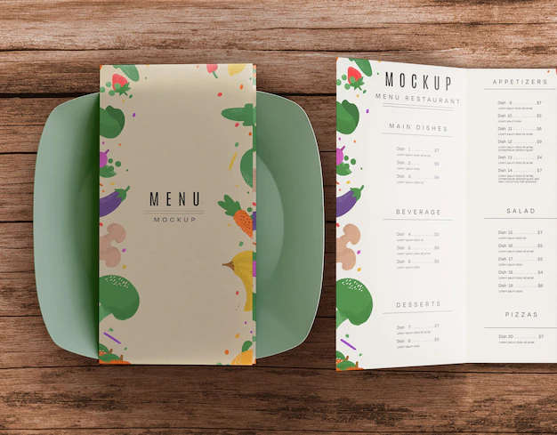 Free PSD | Restaurant menu mockup