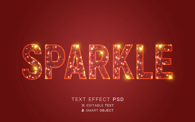 Free PSD | Text effect with particles design