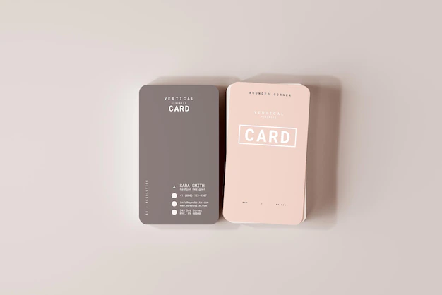 Free PSD | Vertical business card mockup