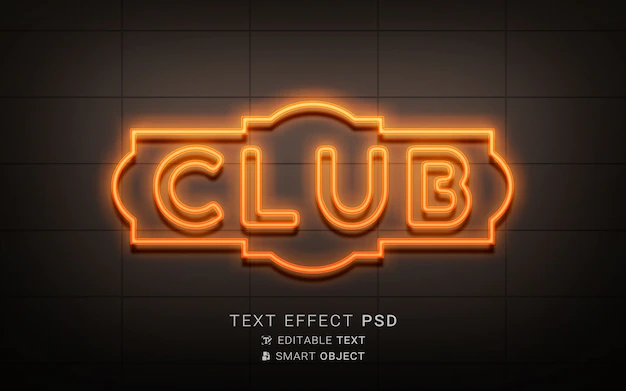 Free PSD | Creative neon text effect