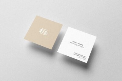 Free PSD | Square card mockup