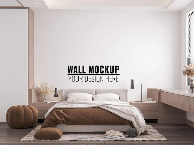 Free PSD | Interior kids bedroom wall mockup
