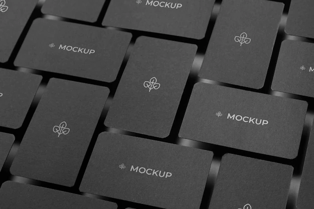 Free PSD | Dark business card mockup design