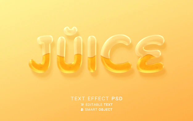 Free PSD | Liquid food text effect