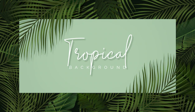 Free PSD | Tropical foliage background
