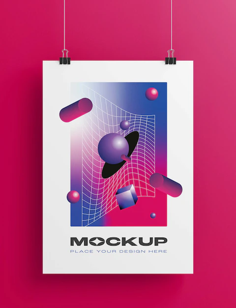 Free PSD | Minimal scene poster mockup