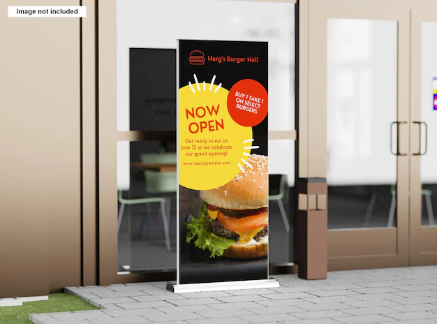 Free PSD | Rollup banner mockup