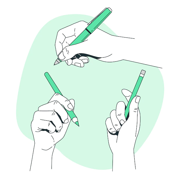 Free Vector | Hand holding pen concept illustration