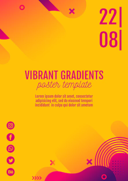 Free PSD | Music festival yellow poster template