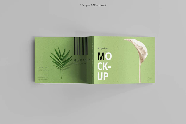 Free PSD | Landscape magazine mockup