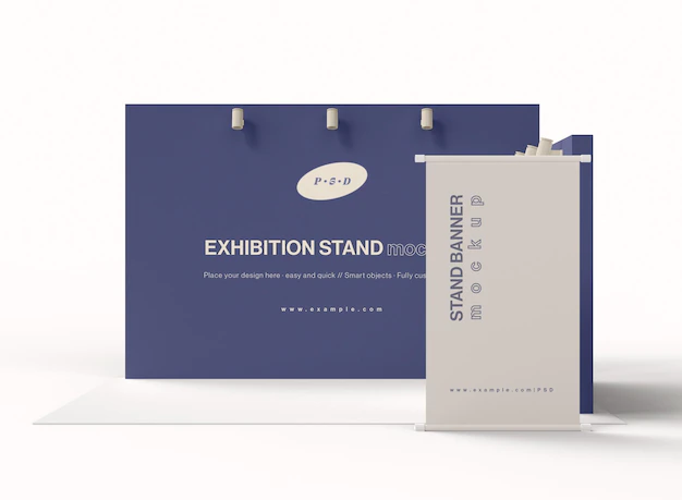 Free PSD | Stand banner mockup