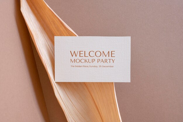 Free PSD | Camel and nude visit card mockup