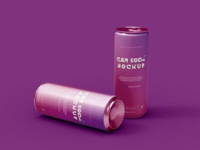 Free PSD | Soda can mockup