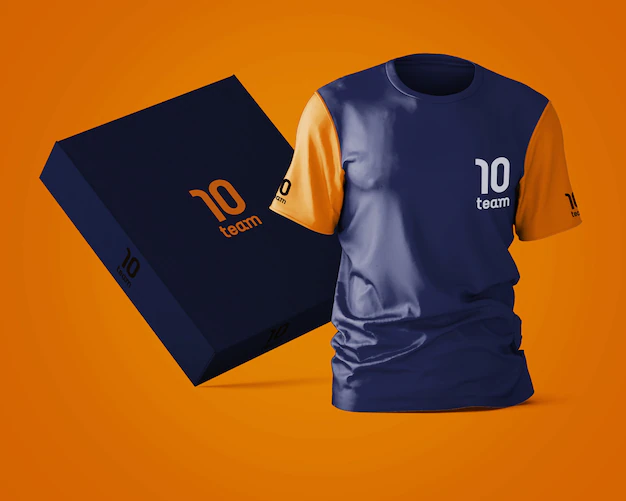 Free PSD | Sports shirt mockup with brand logo