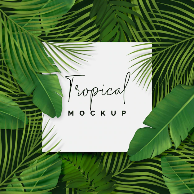 Free PSD | Tropical foliage background